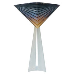 Daum Mid-Century Crystal Glass Table Lamp Circa 1950