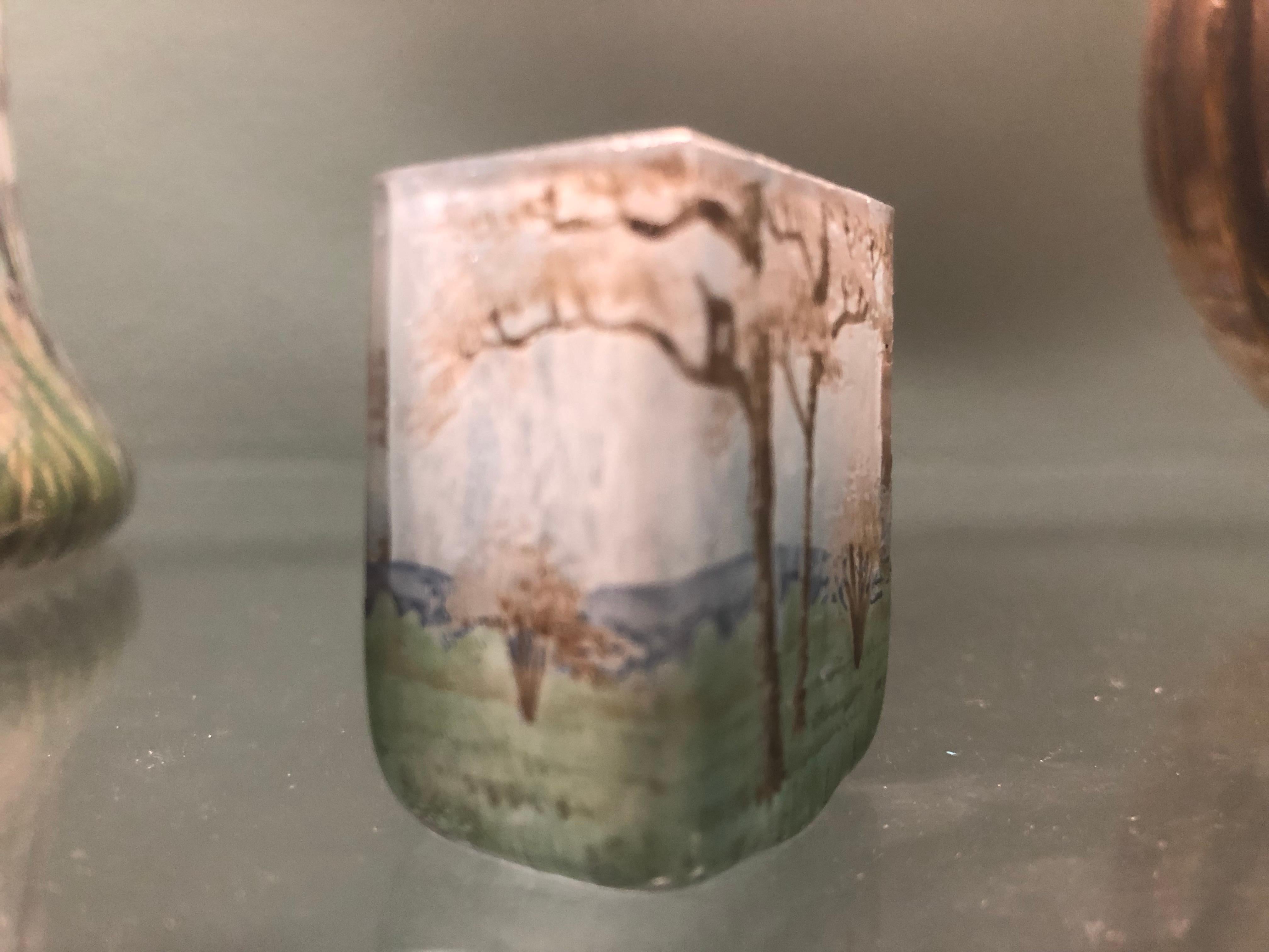Daum Vase Miniature Paysage de Printemps Bon état à Saint-Ouen, FR