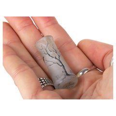 Daum Miniature Winter Tree Glass Vase, Art Nouveau, 1900s