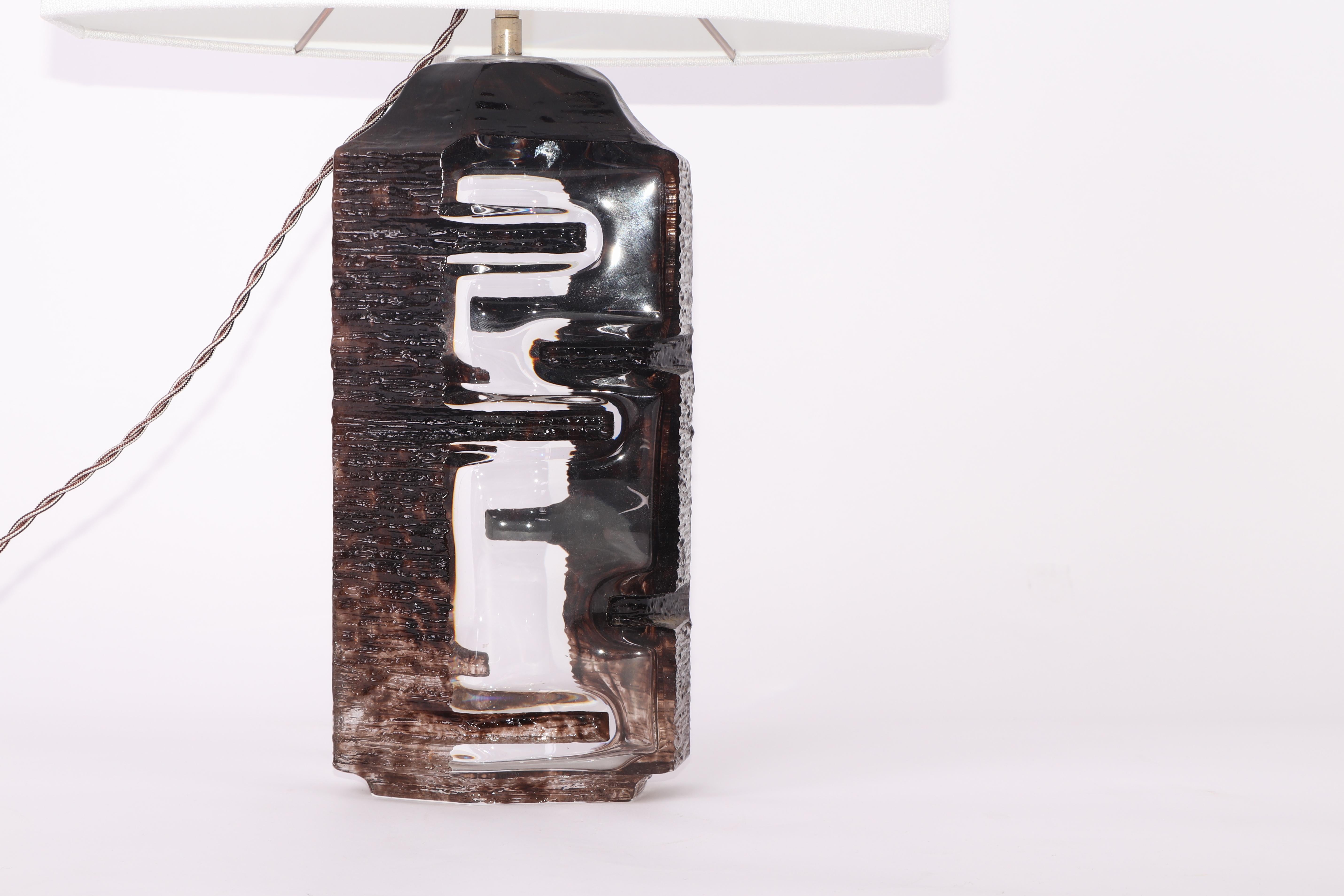 French Daum Modernist Sculptural Lamp For Sale
