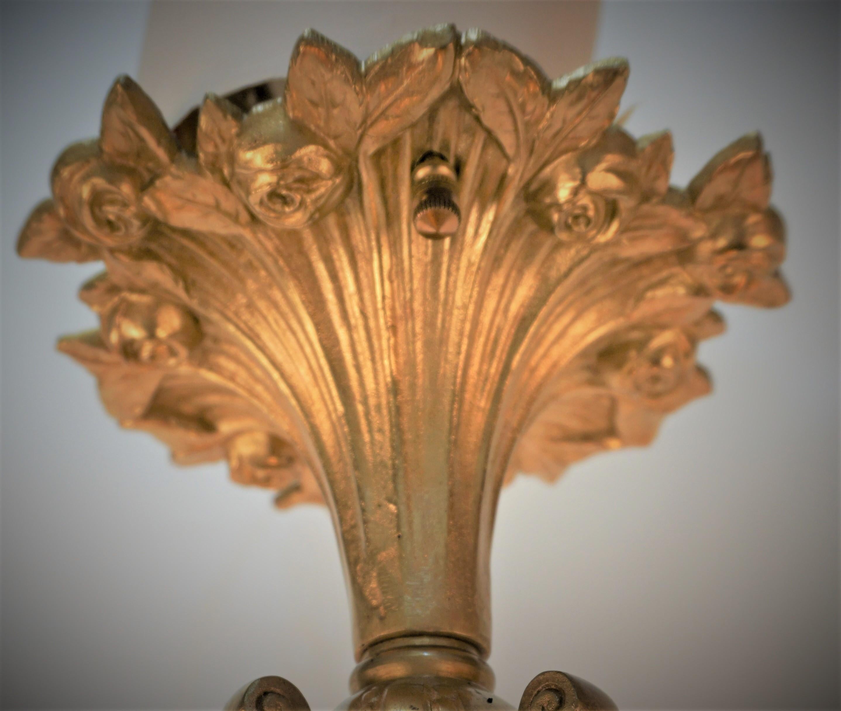 Daum Nacy Art Deco Kronleuchter (Bronze) im Angebot