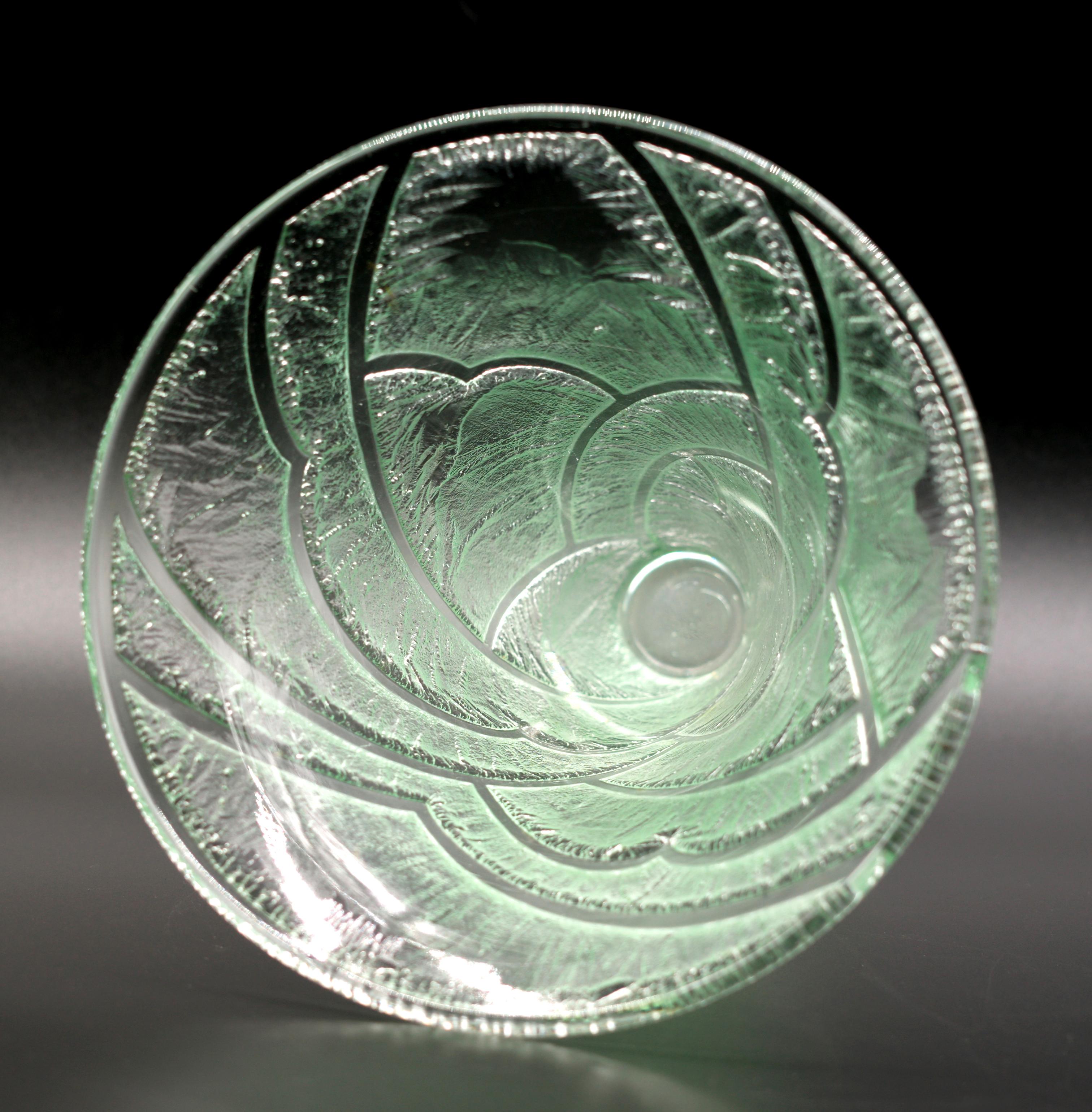 Art Glass Daum Nancy Acid-Etched Vase, 1920 For Sale