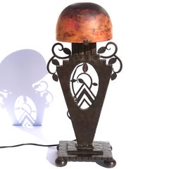 Daum Nancy And Edgar Brandt Art Deco Table Lamp