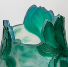 Daum Nancy and Louis-Antoine Damon Wheel-Carved Glass Vase