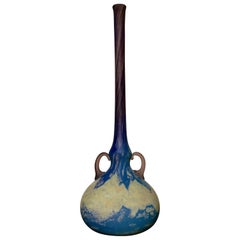 Daum Nancy Applied Handle Vase