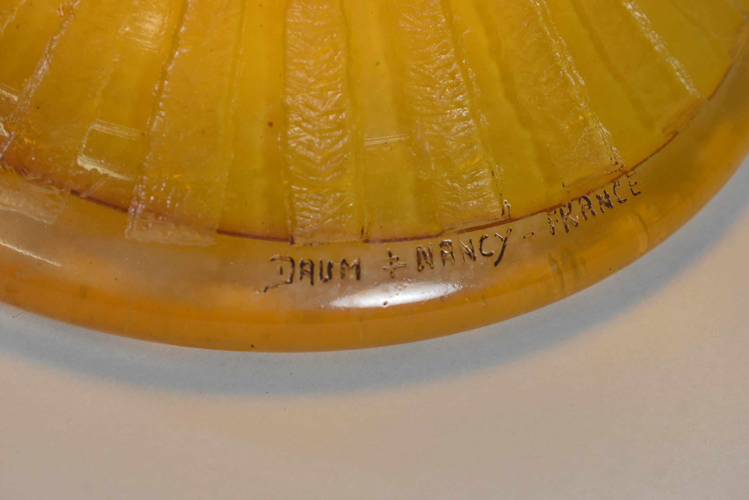 Daum Nancy Art Deco Camée Lampes en verre taillé en vente 8