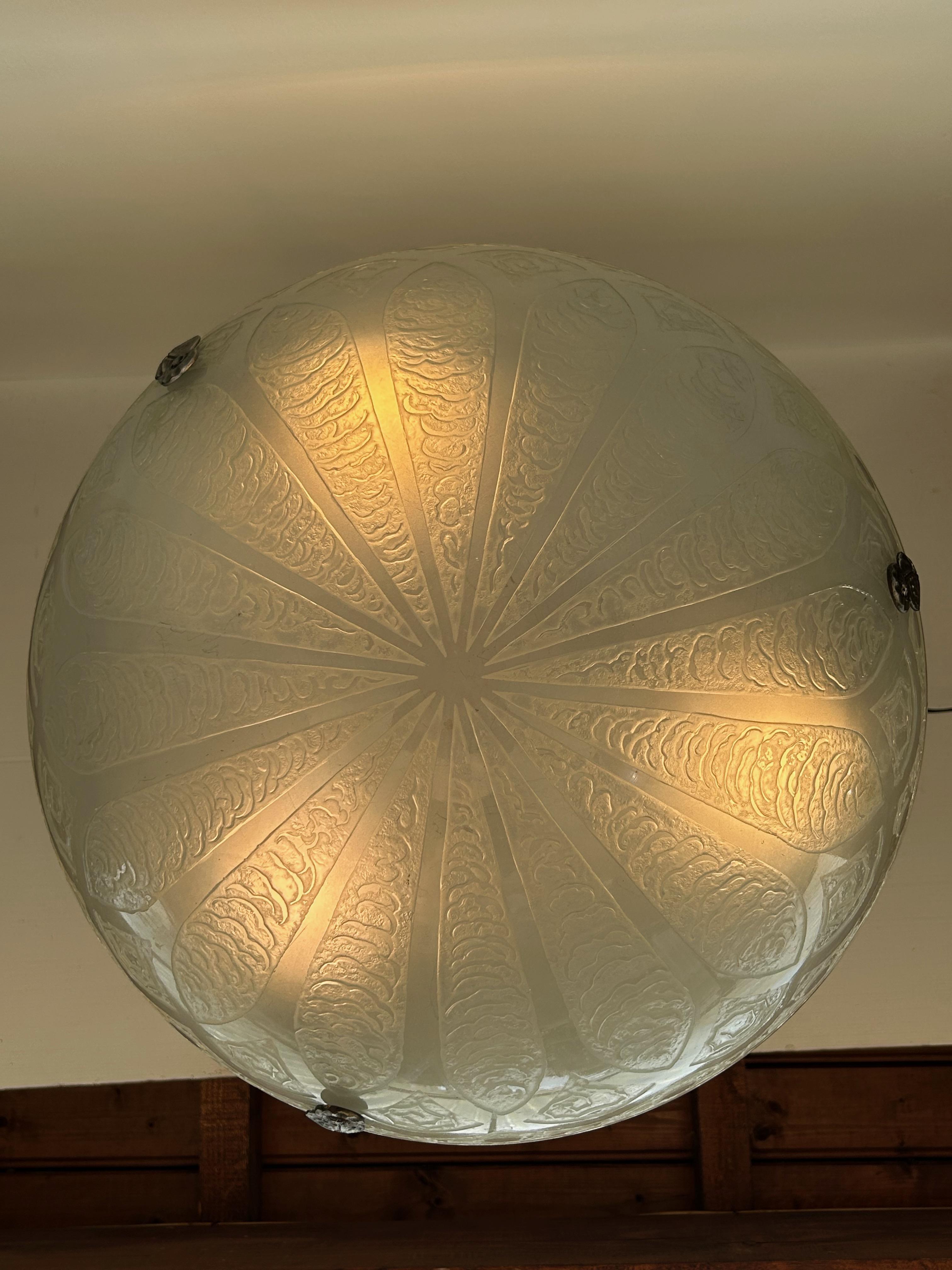 Daum Nancy Art Deco Chandelier For Sale 5