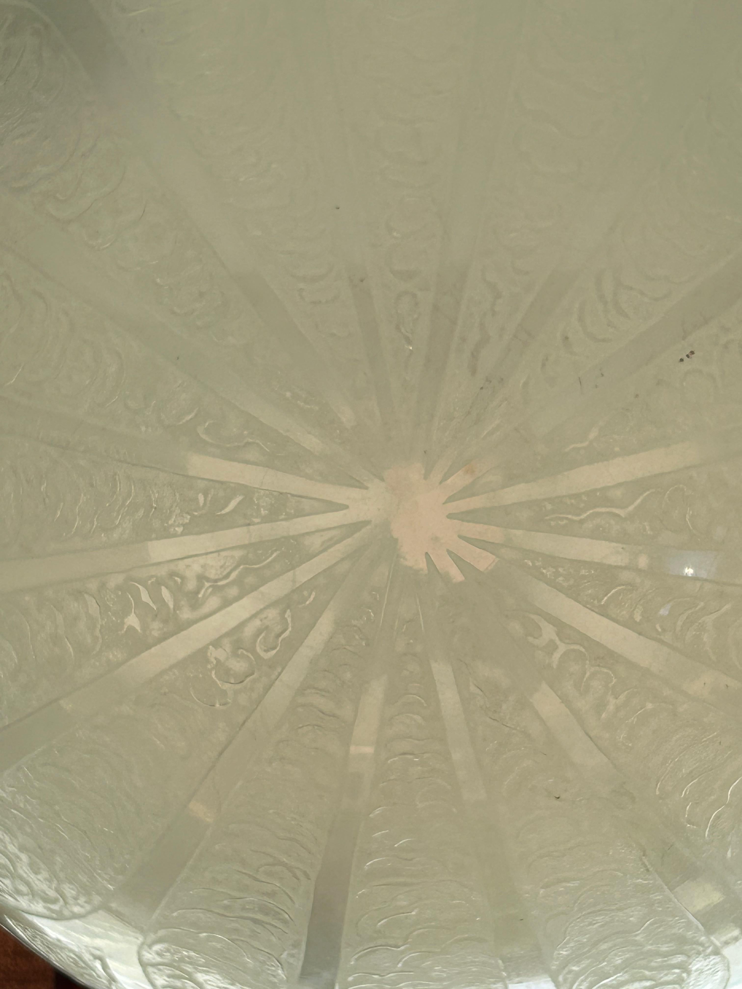 20th Century Daum Nancy Art Deco Chandelier For Sale