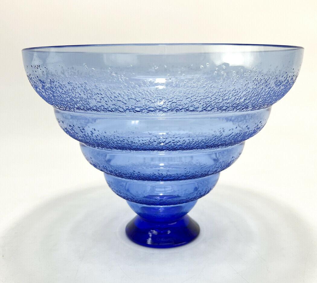 French Daum Nancy Art Deco Cobalt Glass Vase, circa 1920 For Sale