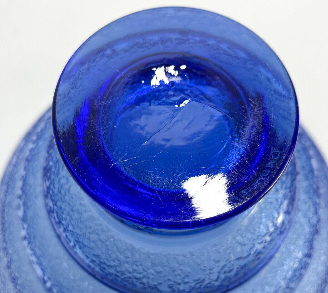 Daum Nancy Art Deco Cobalt Glass Vase, circa 1920 For Sale 2