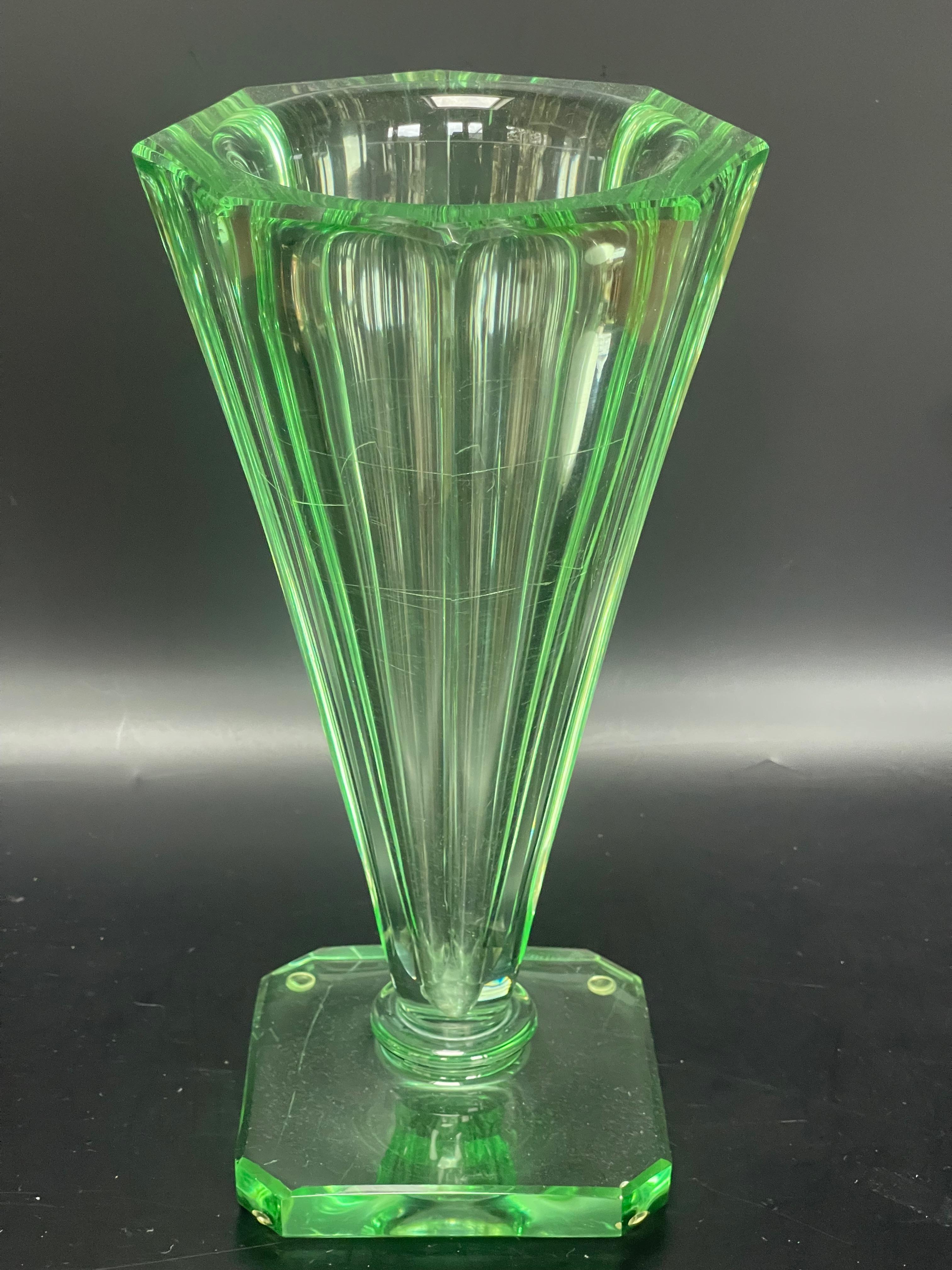 Daum Nancy Art Deco Cornet Vase For Sale 4
