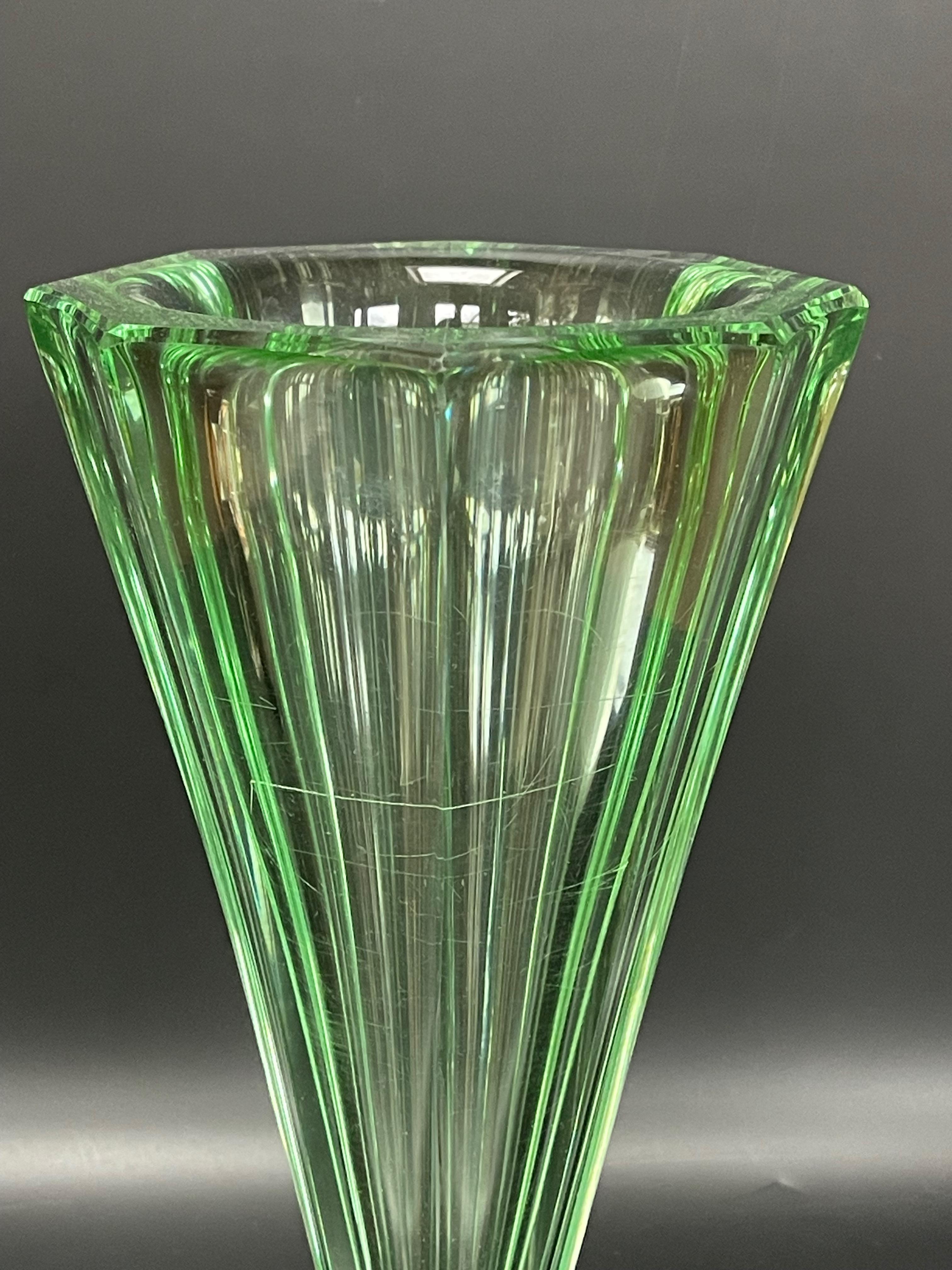 Daum Nancy Art Deco Cornet Vase For Sale 5