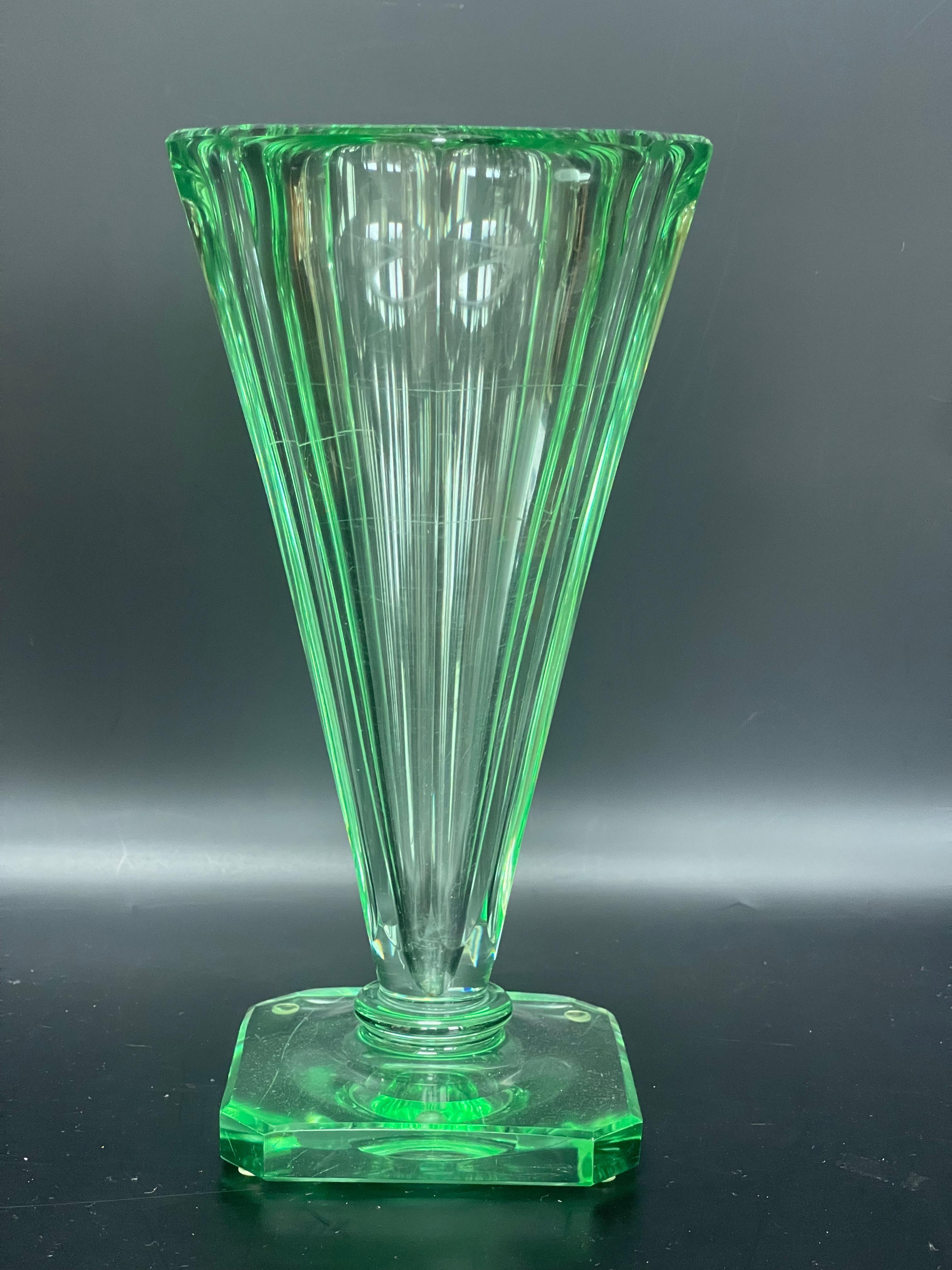 Daum Nancy Art Deco Cornet Vase For Sale 3