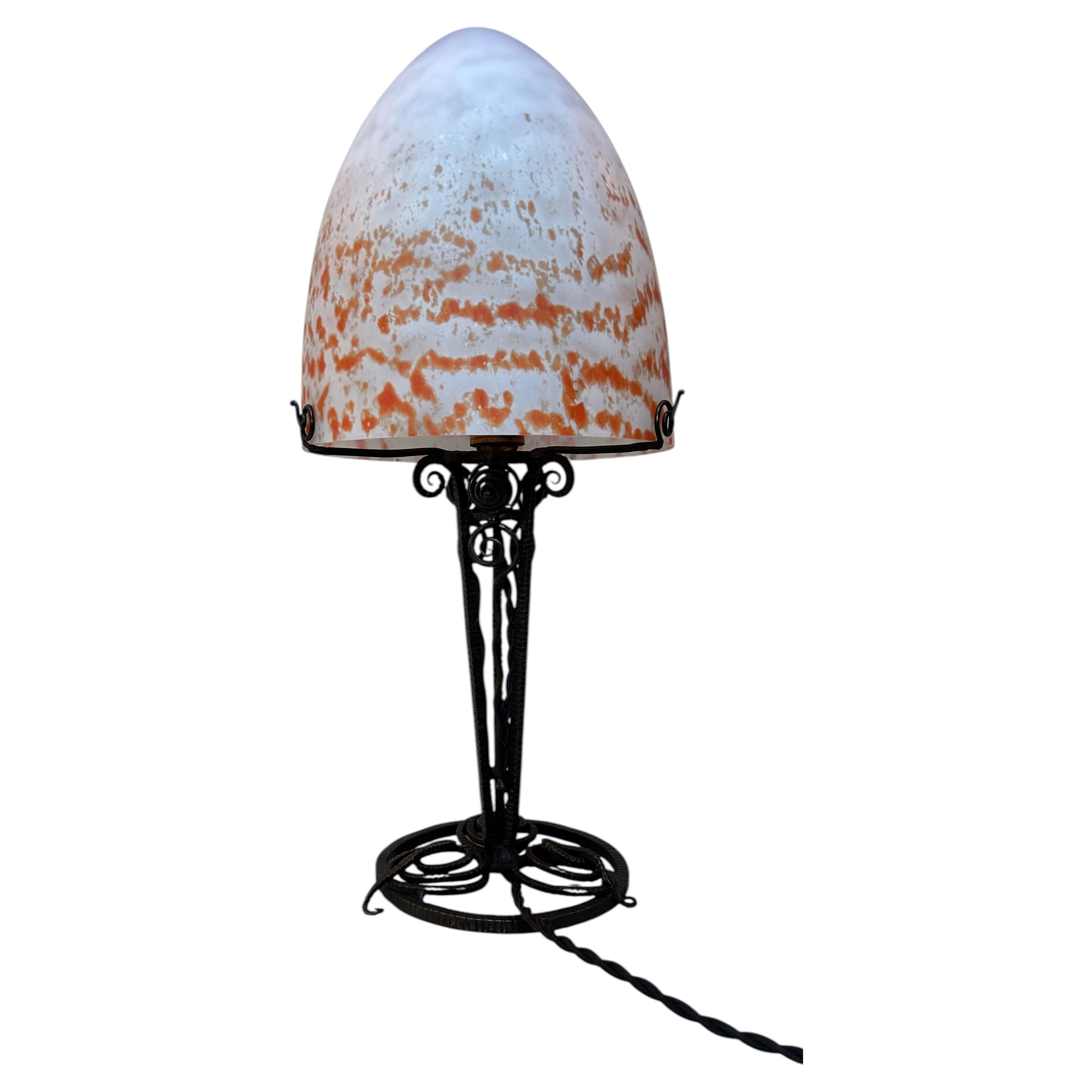 Daum Nancy Art Deco Lamp