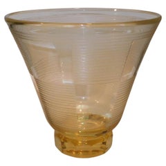 Daum Nancy Art Deco Large Important Acid Etched Glass Vase, Circa 1930's
