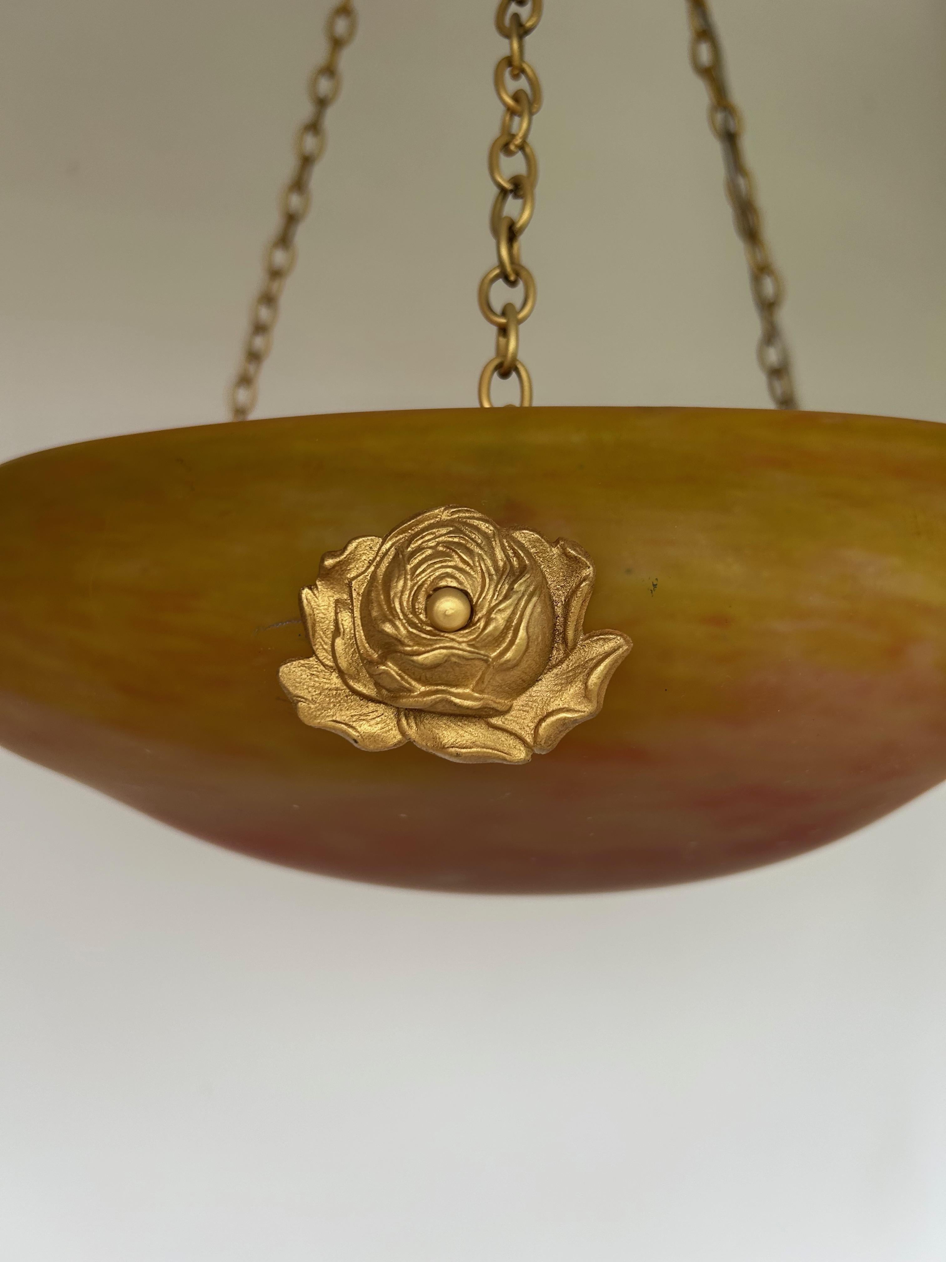 Art Déco Lampada a sospensione Daum Nancy Art Deco in vendita