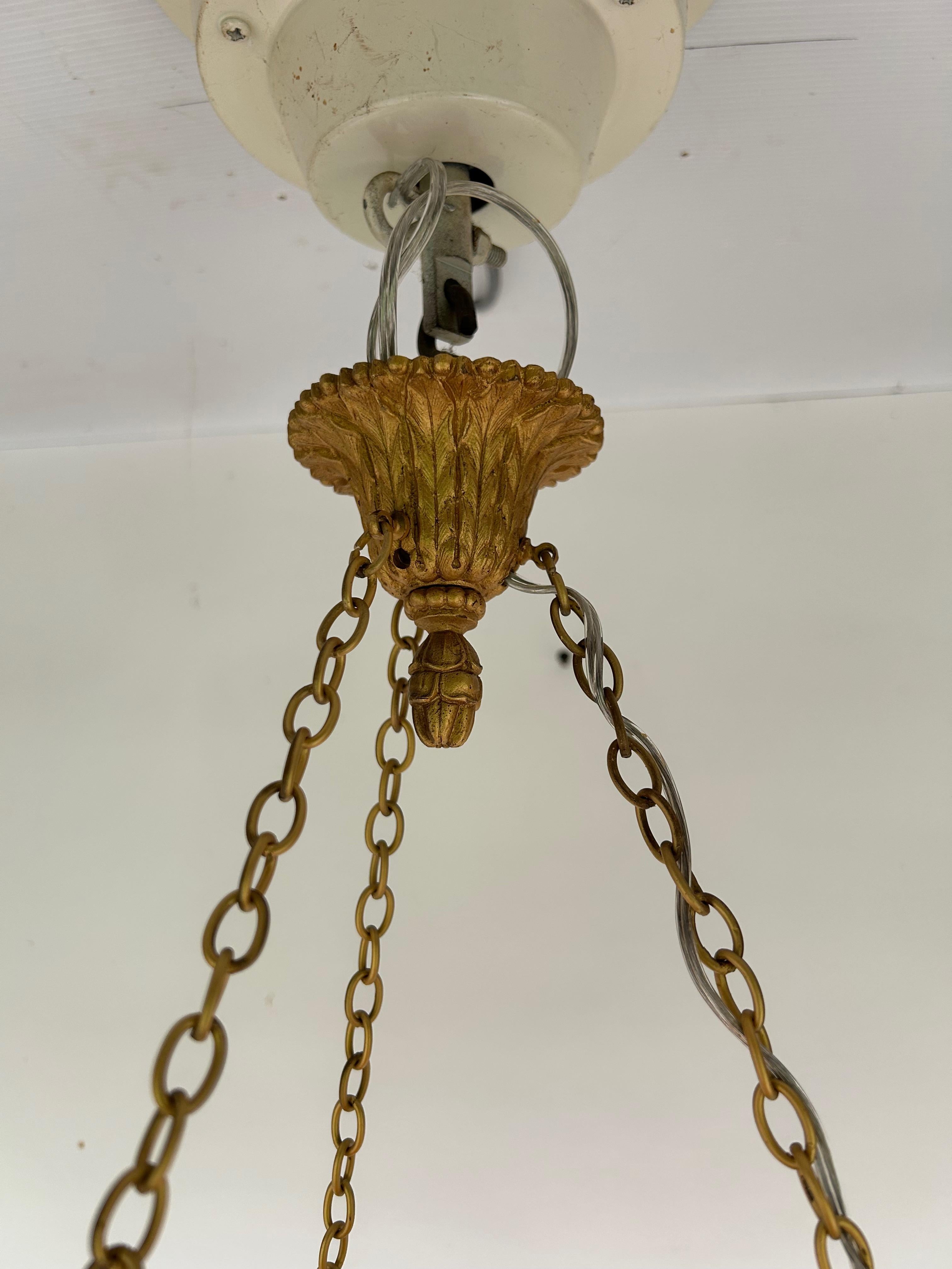 Francese Lampada a sospensione Daum Nancy Art Deco in vendita