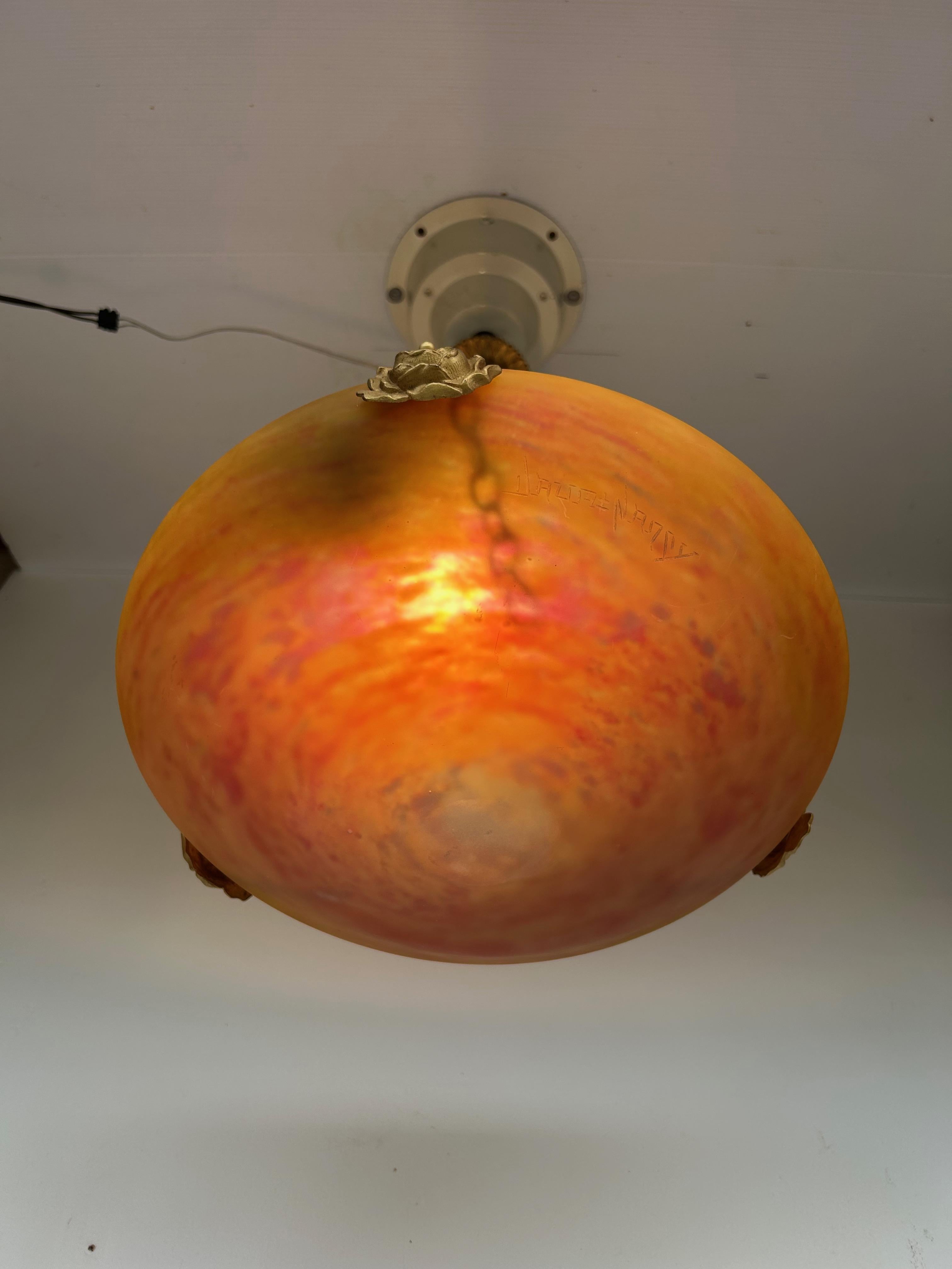 Lampada a sospensione Daum Nancy Art Deco in vendita 1