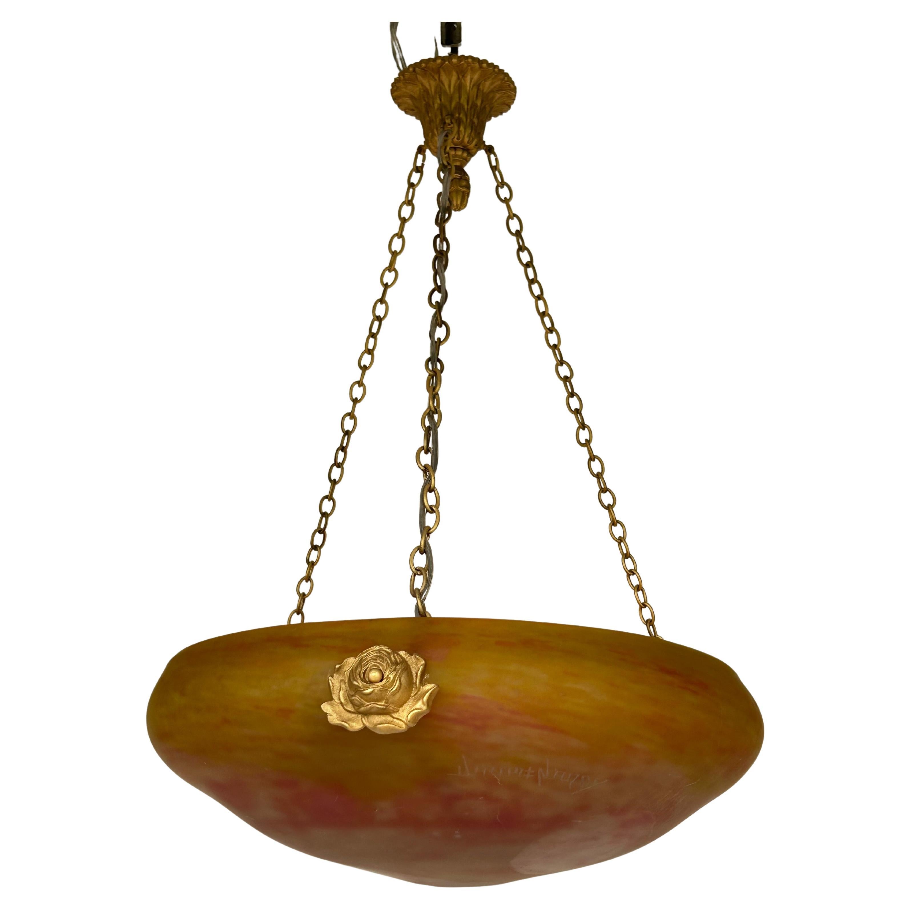 Lampada a sospensione Daum Nancy Art Deco