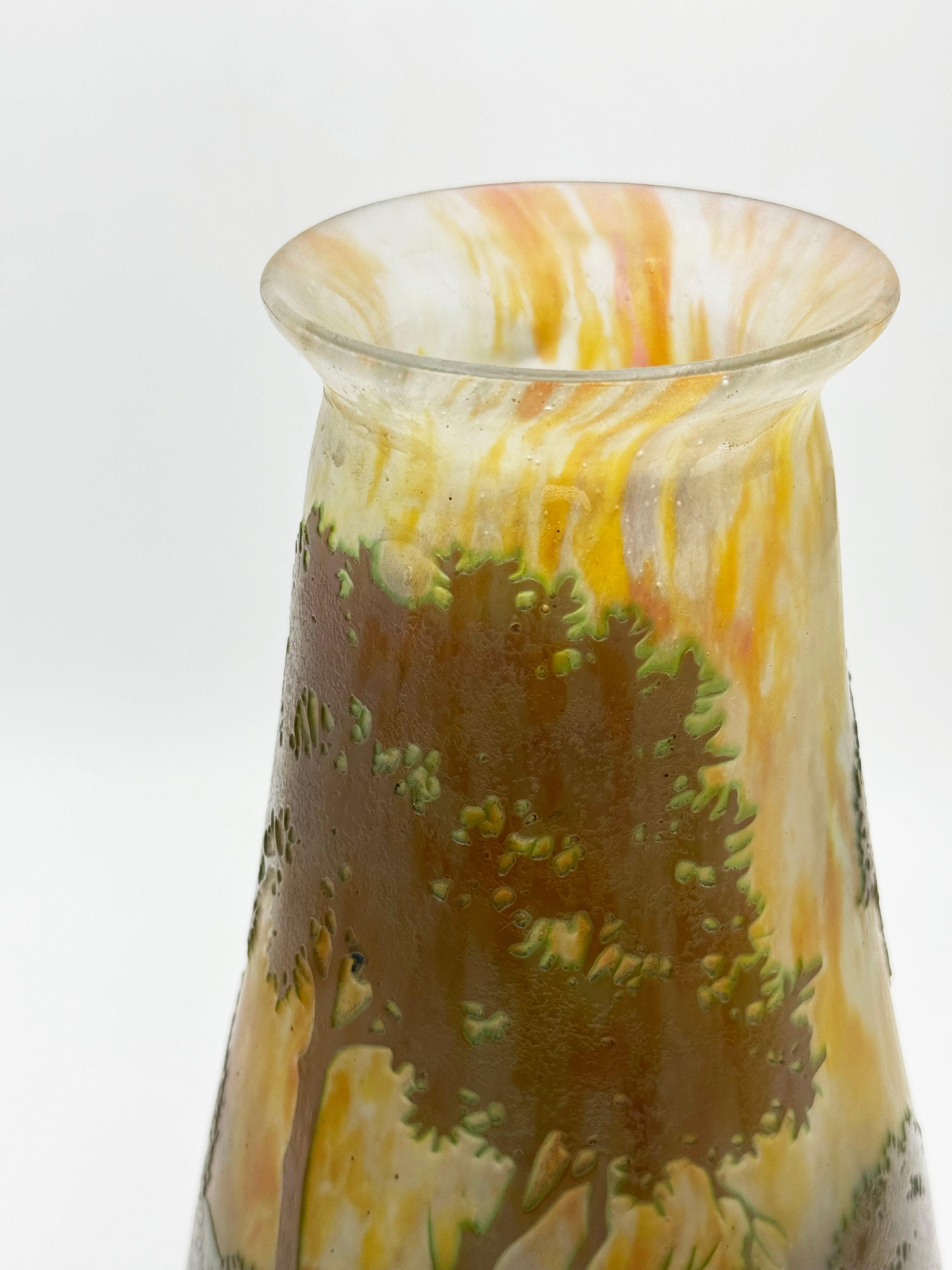 Art déco-Vase von Daum Nancy, 1930er-Jahre (Französisch) im Angebot
