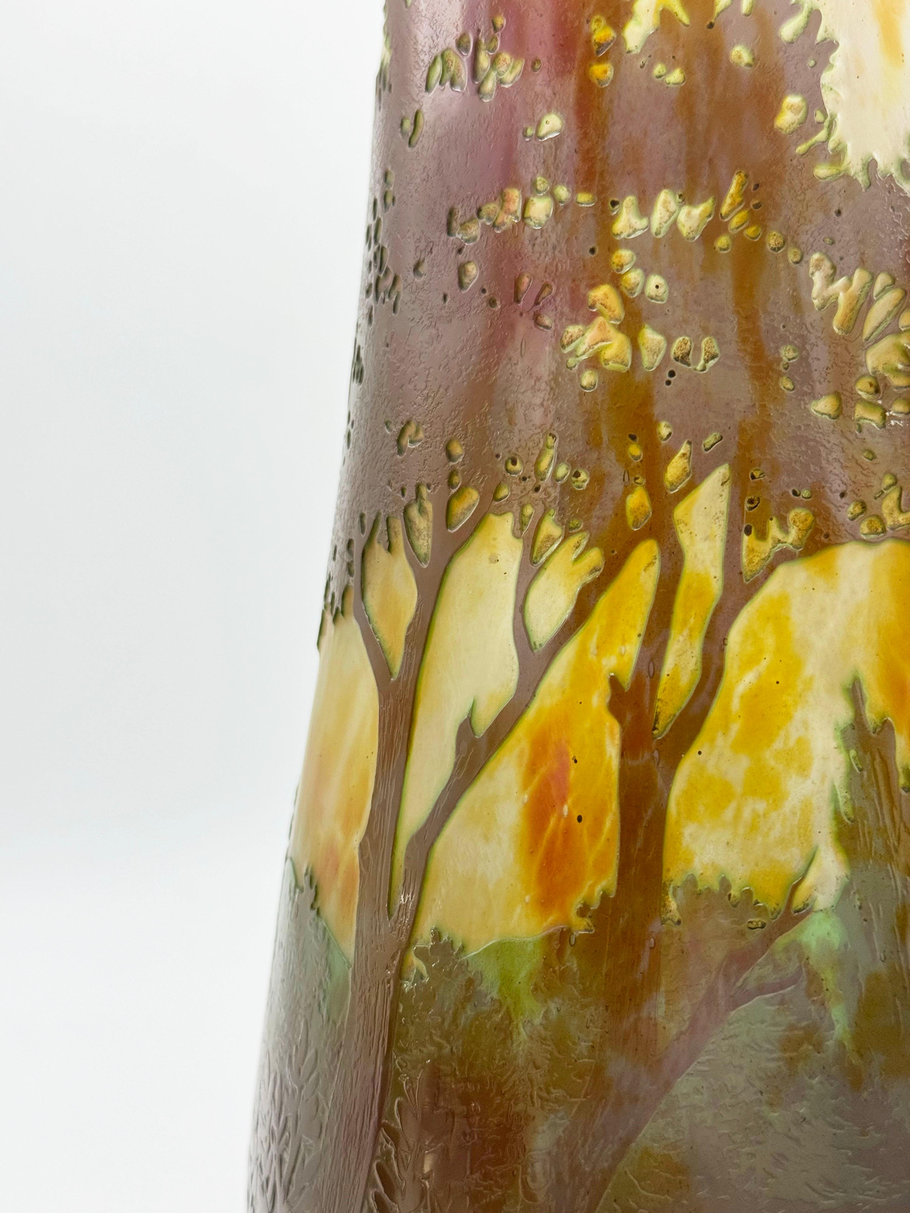 Art déco-Vase von Daum Nancy, 1930er-Jahre (Glas) im Angebot