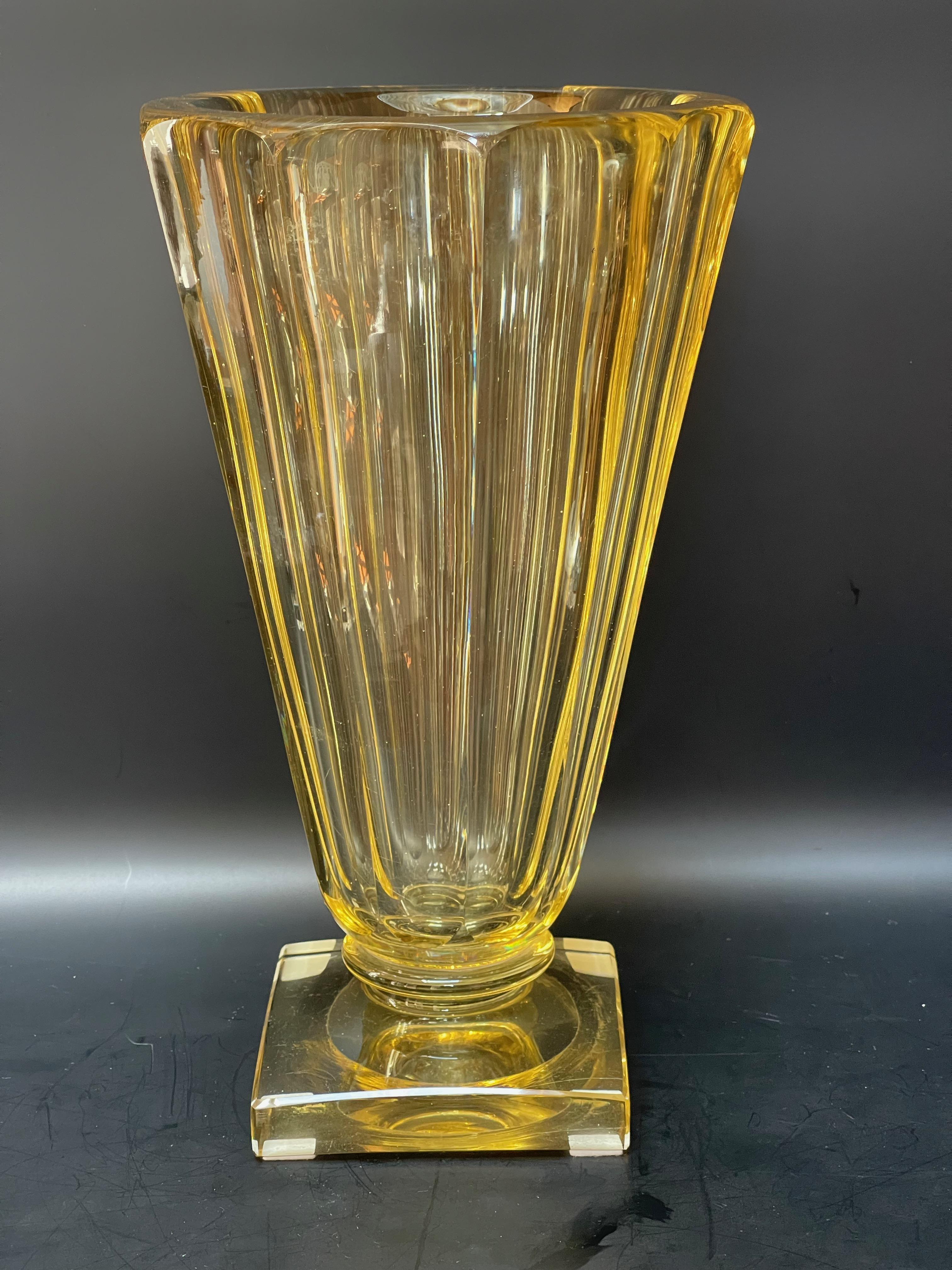 Daum Nancy Art Deco Vase In Excellent Condition In NANTES, FR