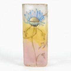 Daum Nancy Art Nouveau Cameo Glass Vase "Chardons", circa 1900