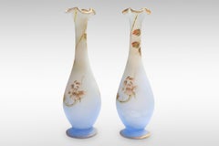 Daum Nancy Art Nouveau Enamelled Vases by Henri Bergé
