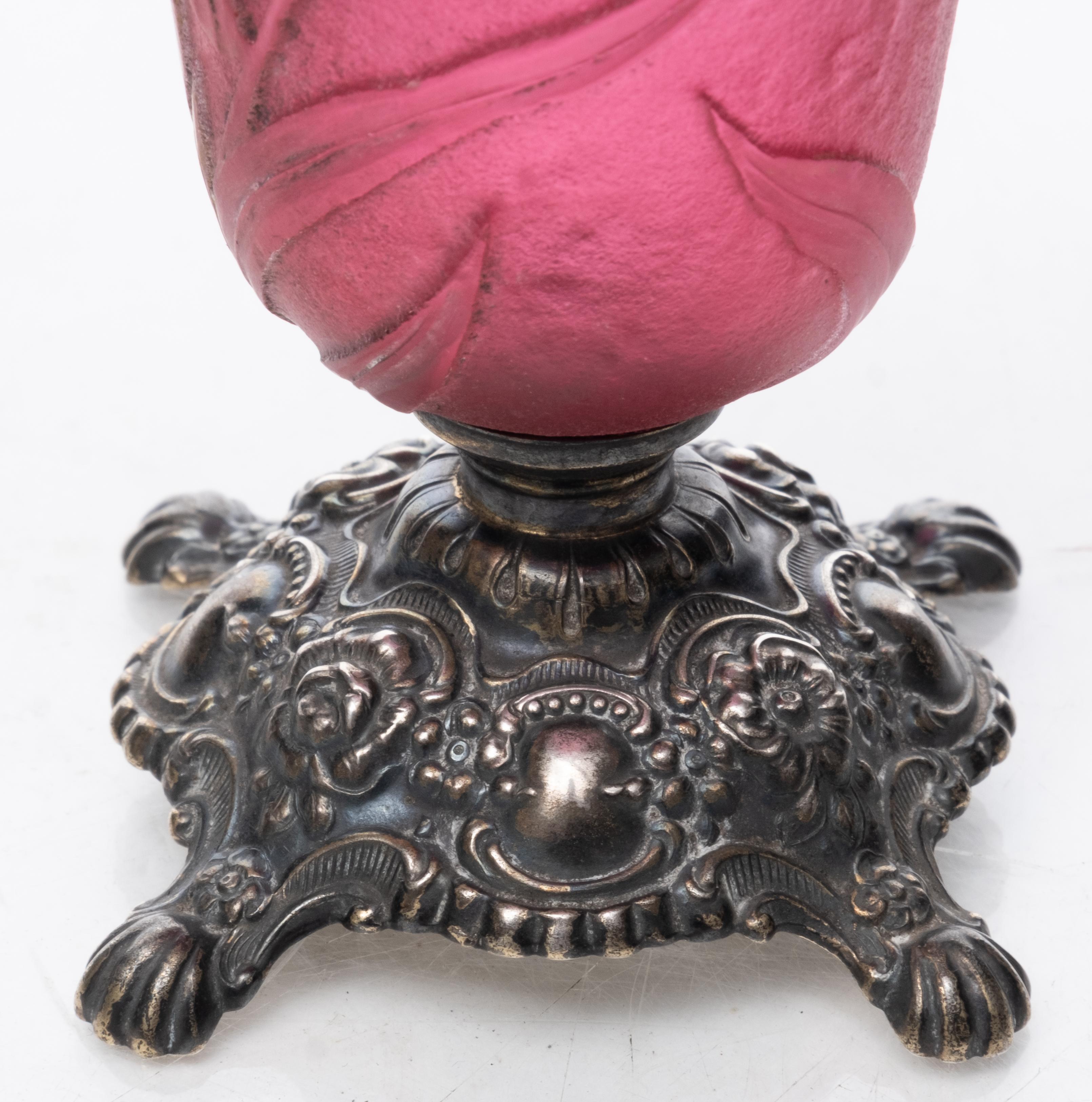 Jugendstilglas von Daum Nancy auf Sterling-Montierung der Gebrüder Unger (19. Jahrhundert) im Angebot