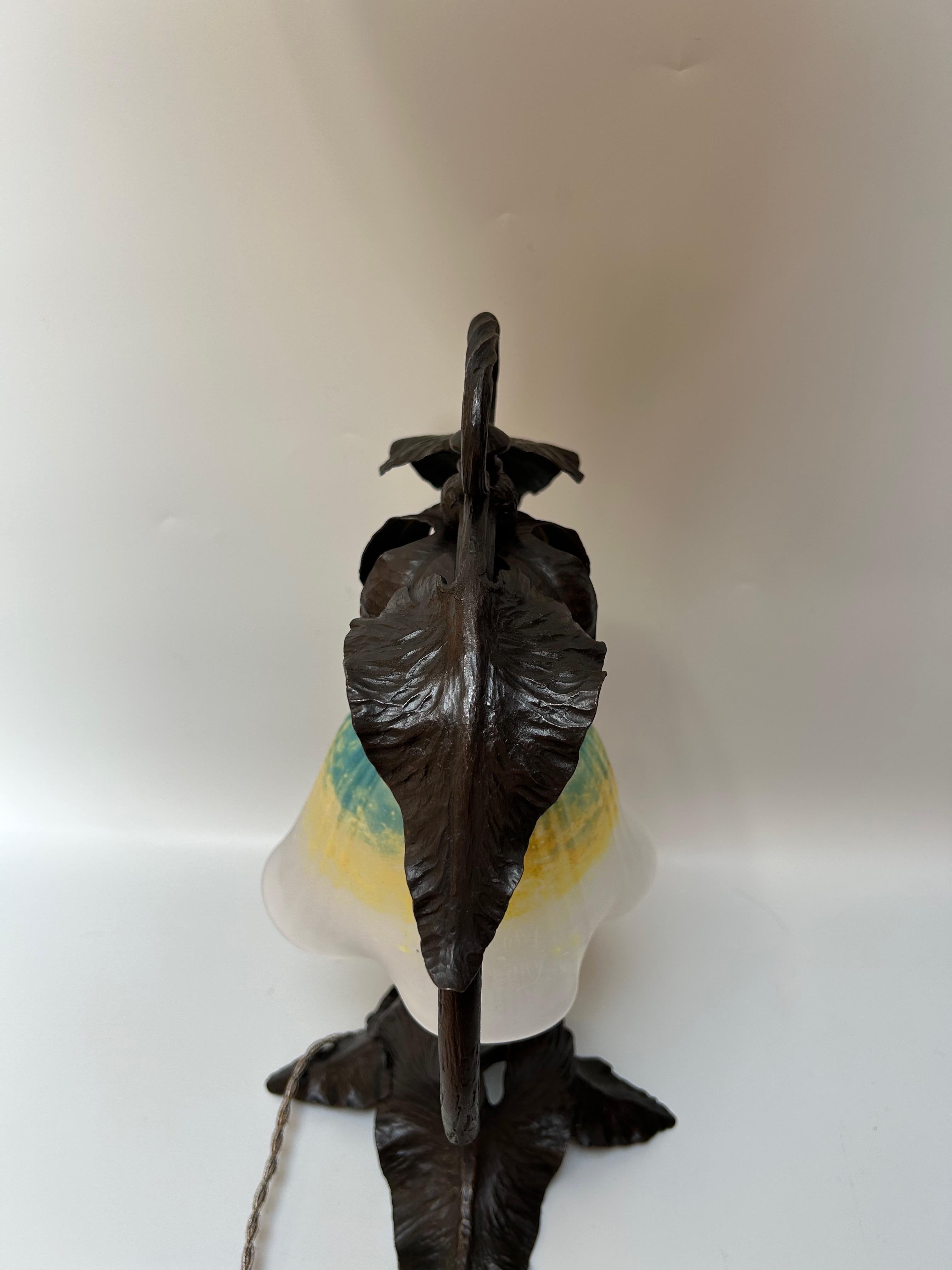 Early 20th Century Daum Nancy Art Nouveau Lamp For Sale