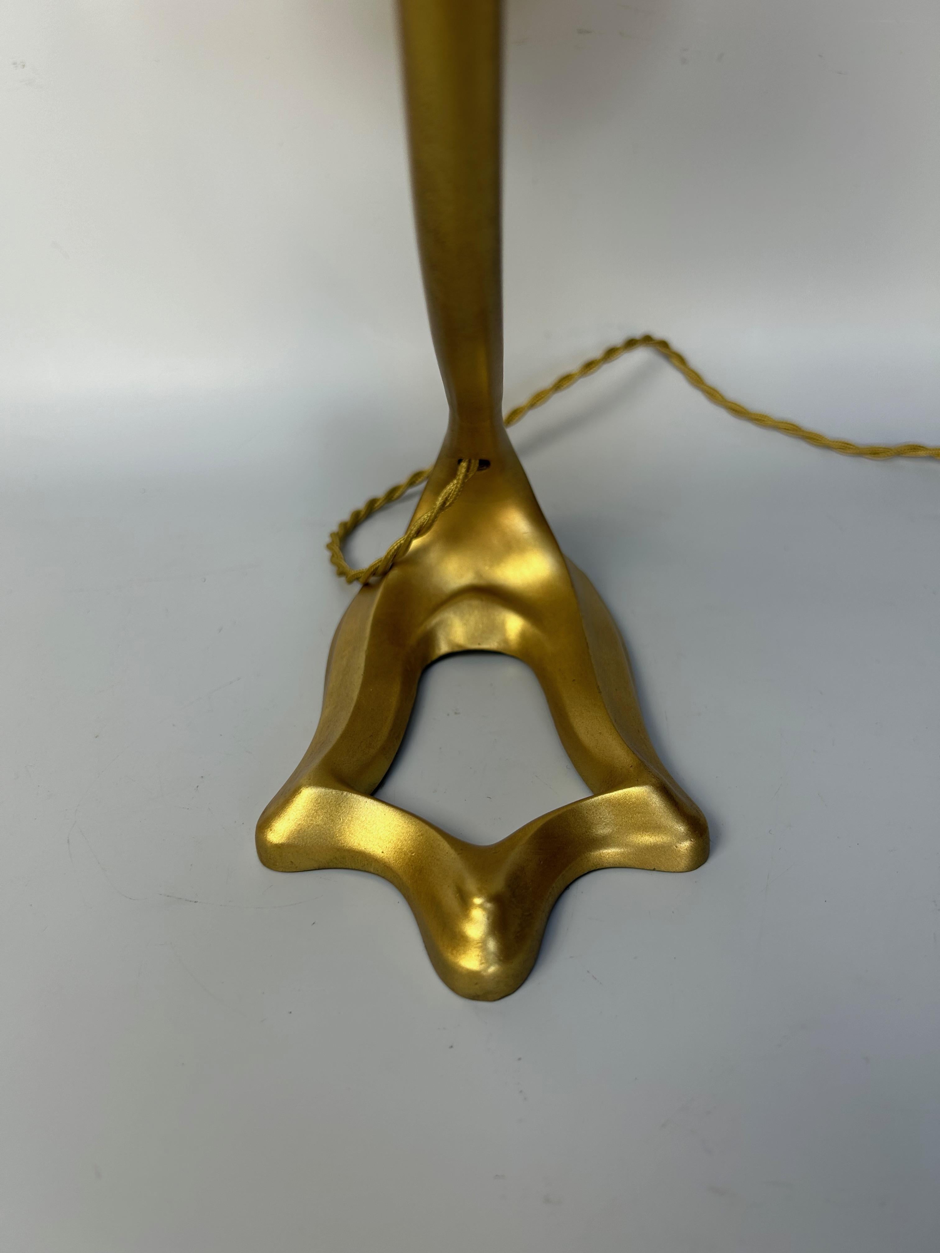 Daum Nancy Art Nouveau Lamp Probably by Majorelle For Sale 2