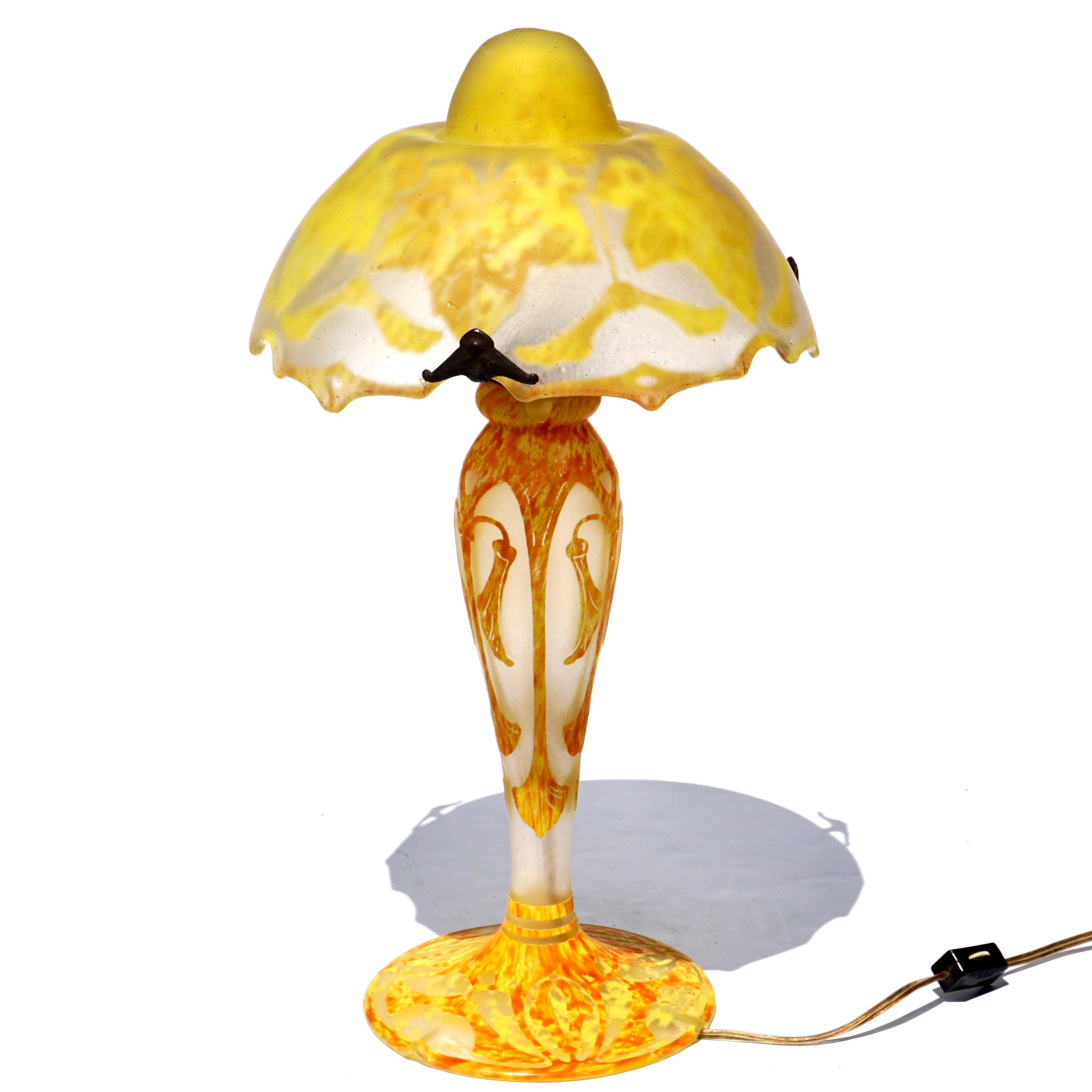 Jugendstil-Tischlampe von Daum Nancy (Art déco) im Angebot