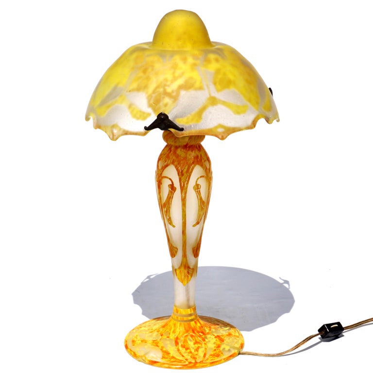 Art Deco Daum Nancy Art Nouveau Table Lamp For Sale
