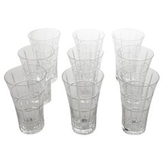 Daum Nancy Barware Crystal Glasses Set, 9 pieces