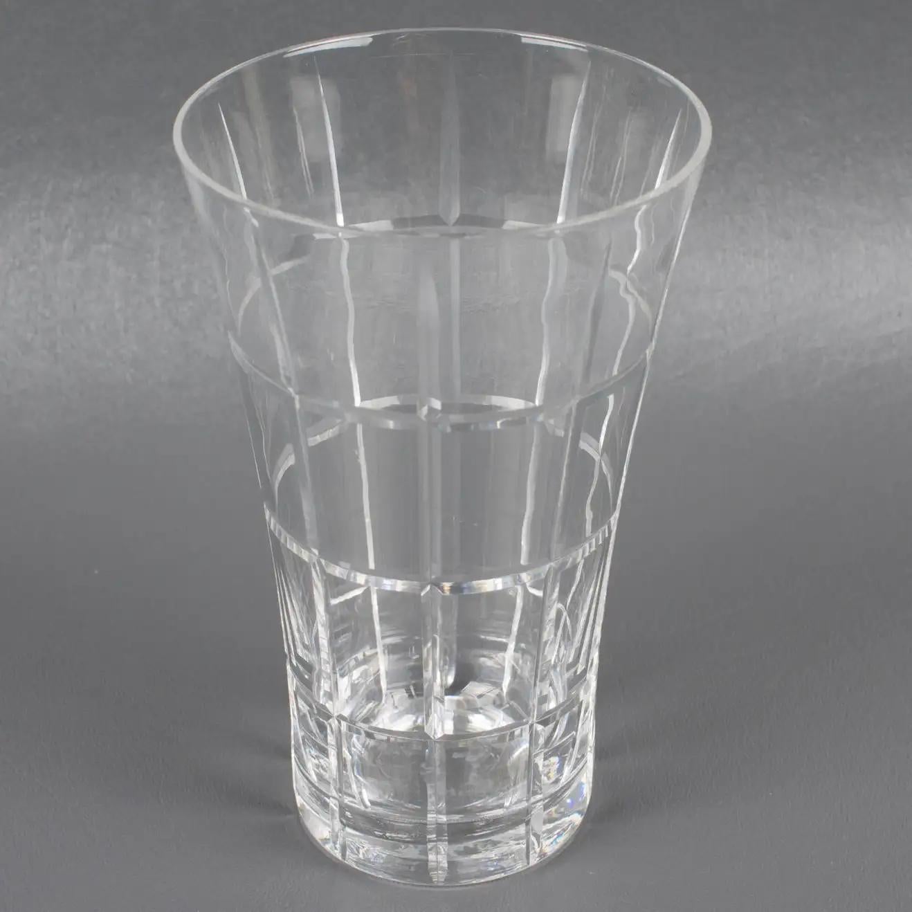 Daum Nancy Barware Crystal Tumbler Glasses Set, 9 Pieces For Sale 4
