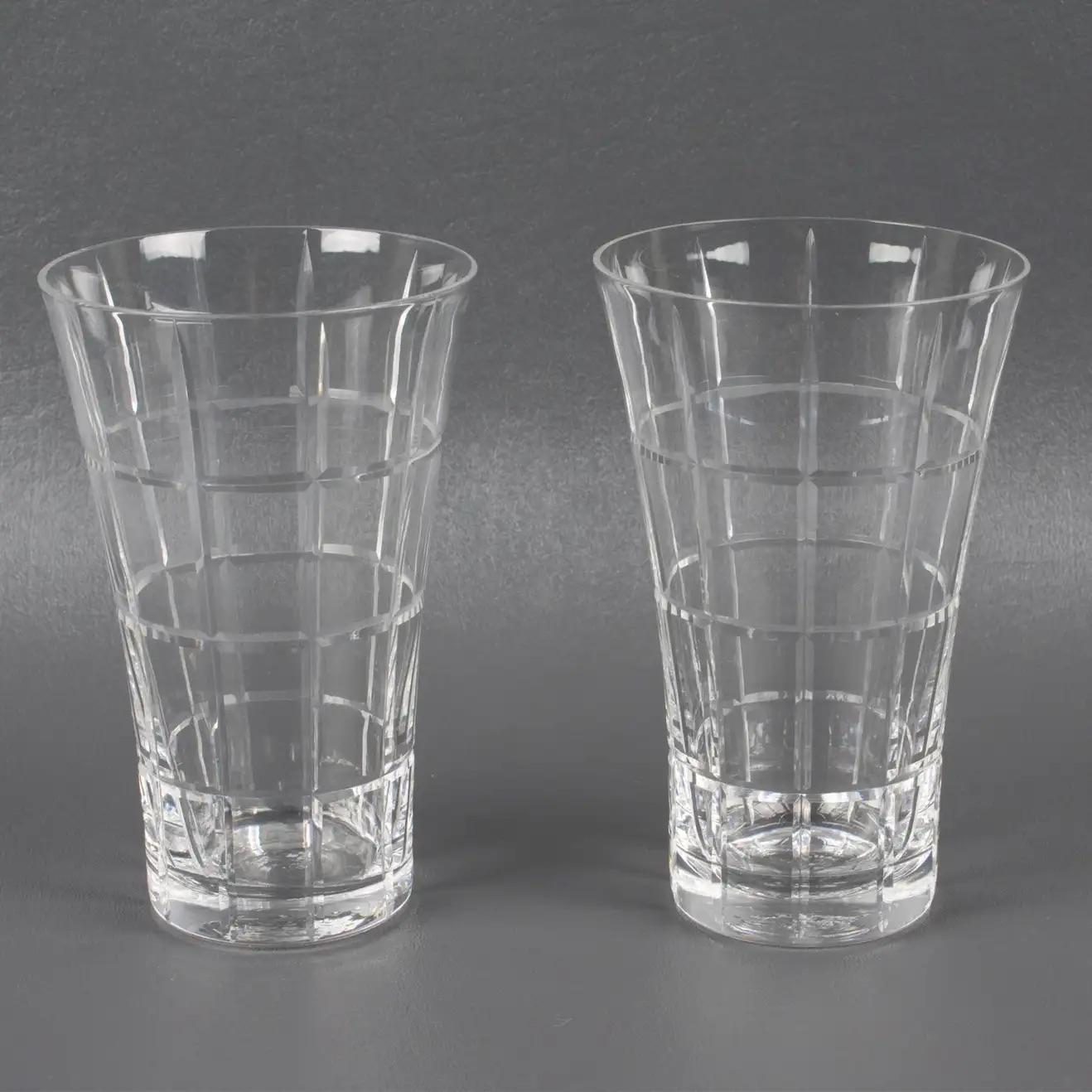 Daum Nancy Barware Crystal Tumbler Glasses Set, 9 Pieces For Sale 1