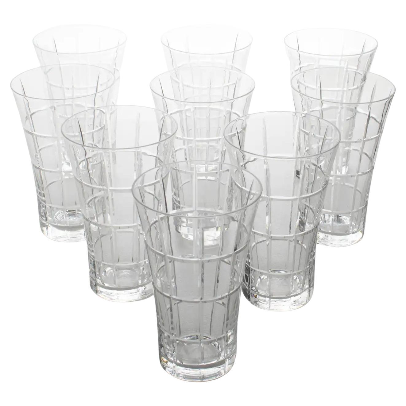 Daum Nancy Barware Set de verres en cristal, 9 pièces en vente