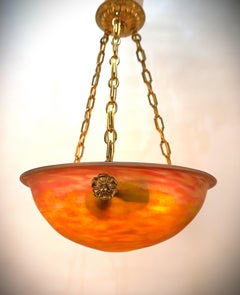Daum Nancy Blown Glass Bronze Chandelier #3