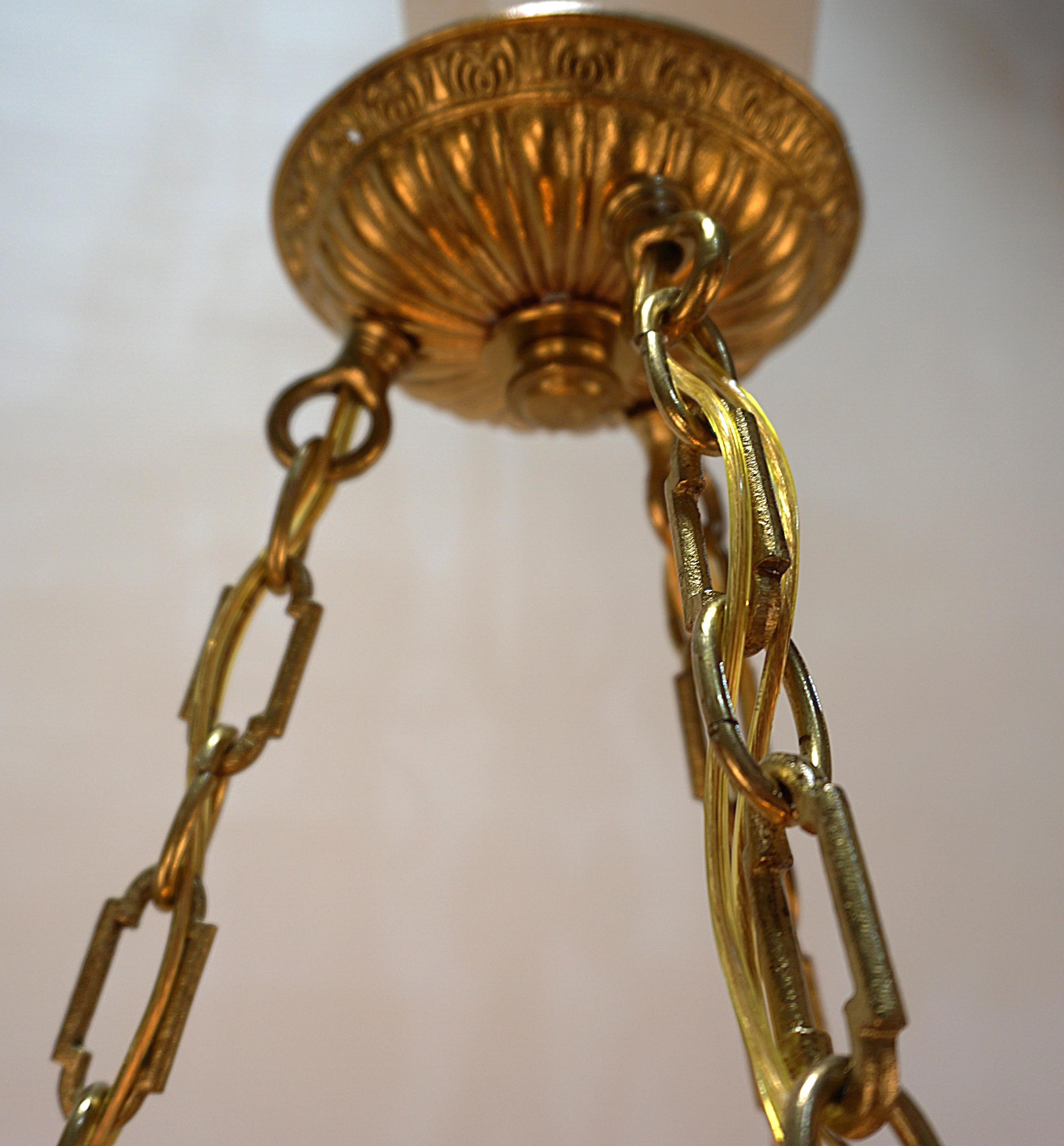 Daum Nancy Blown Glass Bronze Chandelier #3 For Sale 4