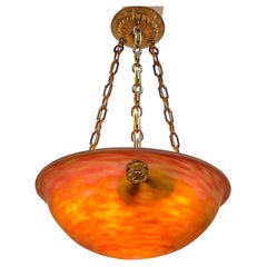 Daum Nancy Blown Glass Bronze Chandelier #3