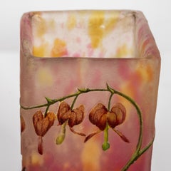 Daum Nancy Cameo and Enamel Glass Vase France, circa 1910