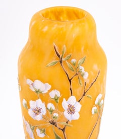 Daum Nancy Cameo and Enameled Art Glass Vase