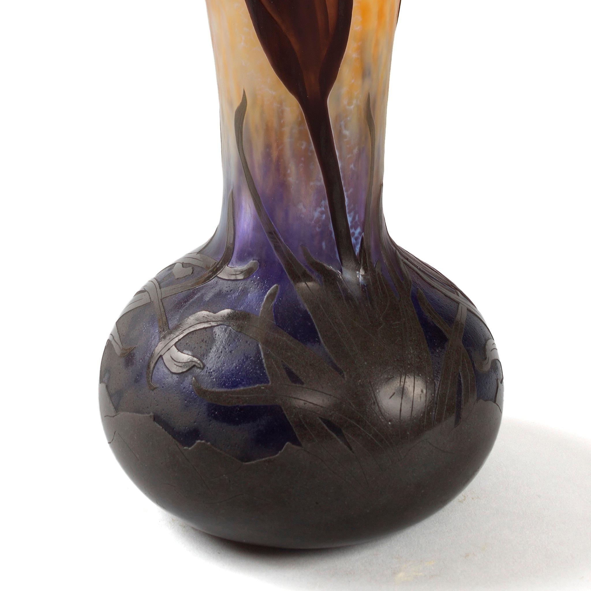 20th Century Daum Nancy Cameo and Martelé Glass 