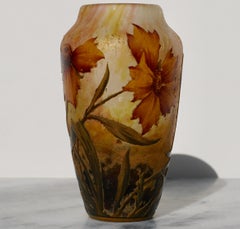 Daum Nancy Cameo Enameled Art Nouveau Vase