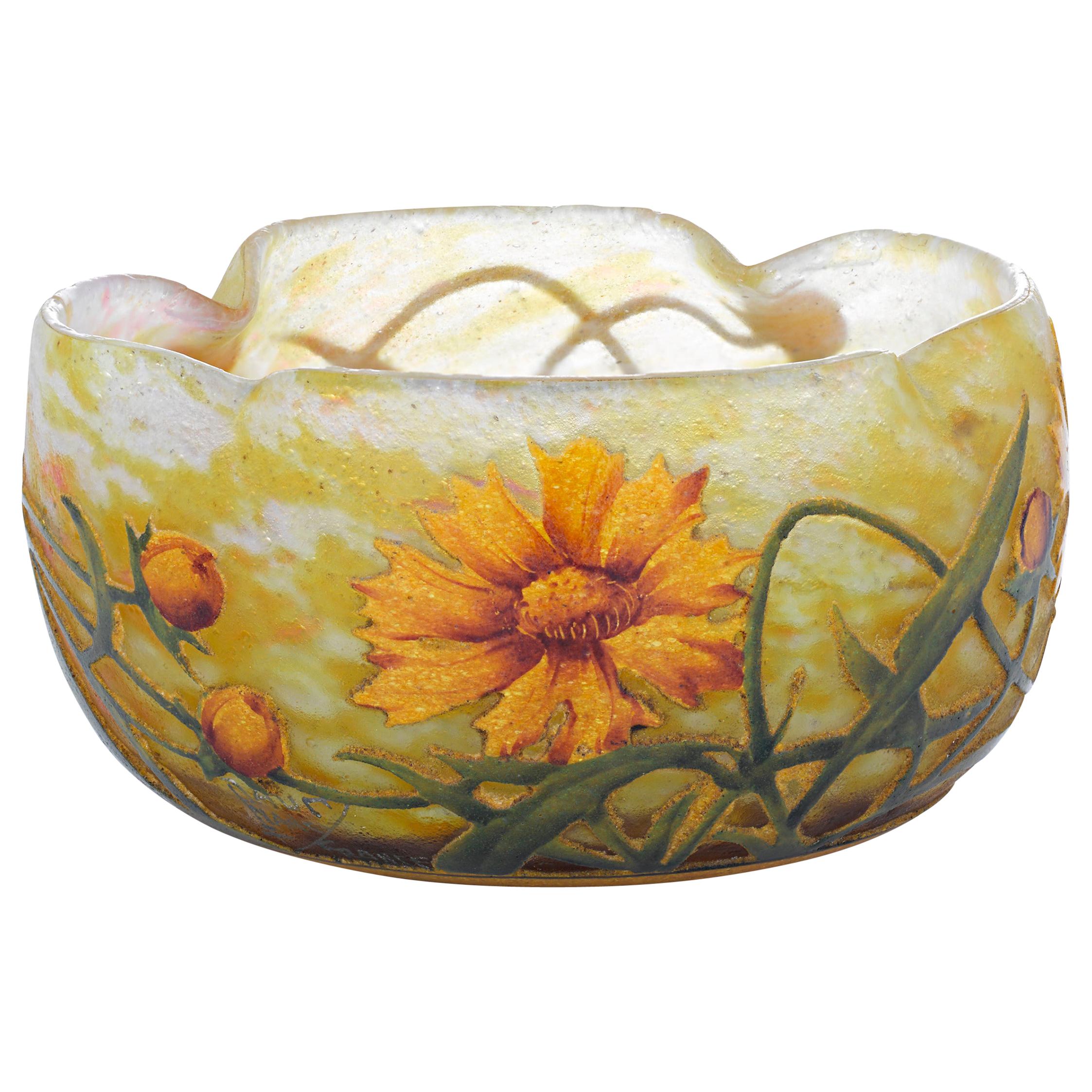 Daum Nancy Cameo Glass Bowl