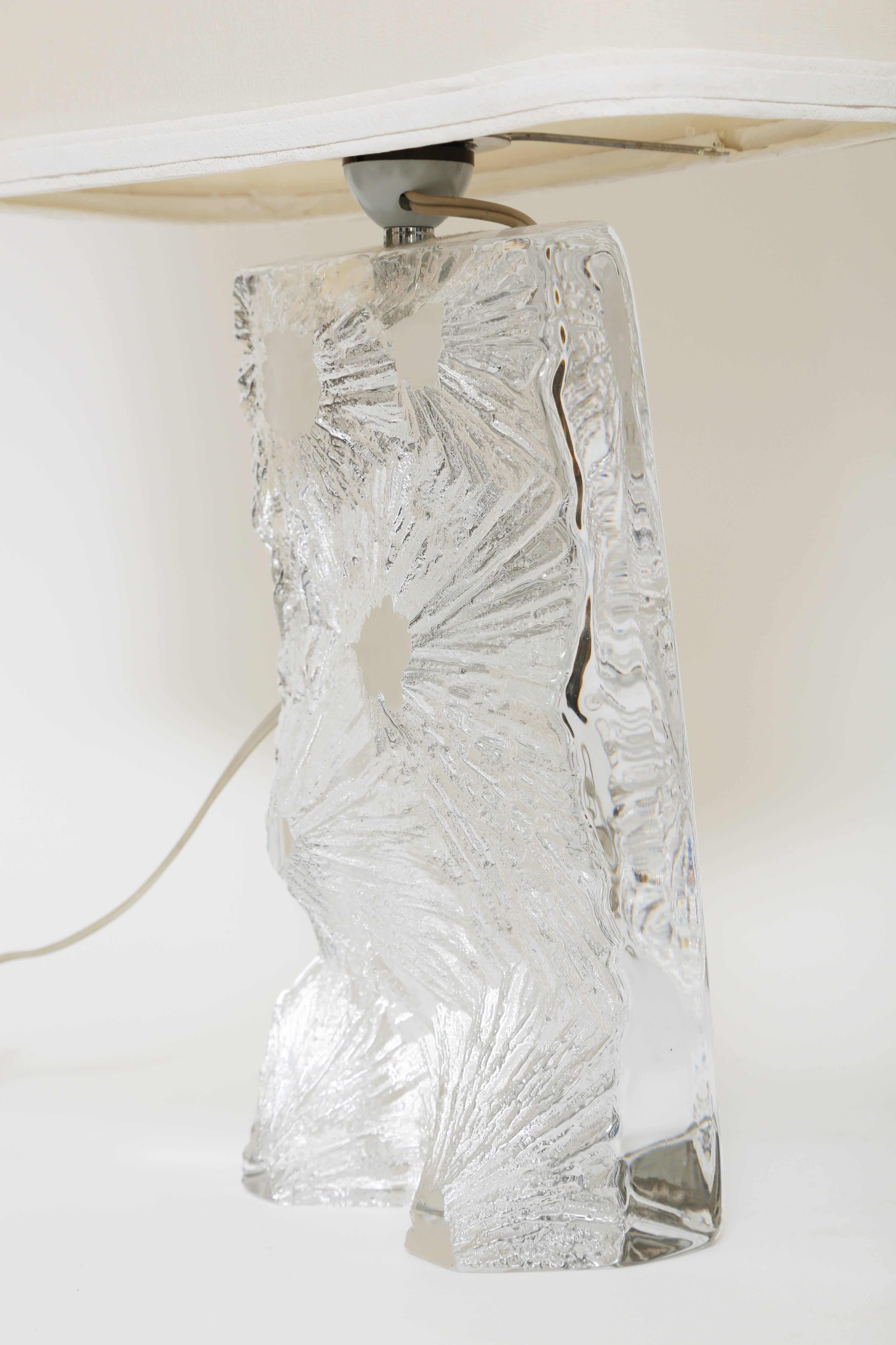Daum Nancy Schneeflocken-Lampen aus Kristall (Glas) im Angebot