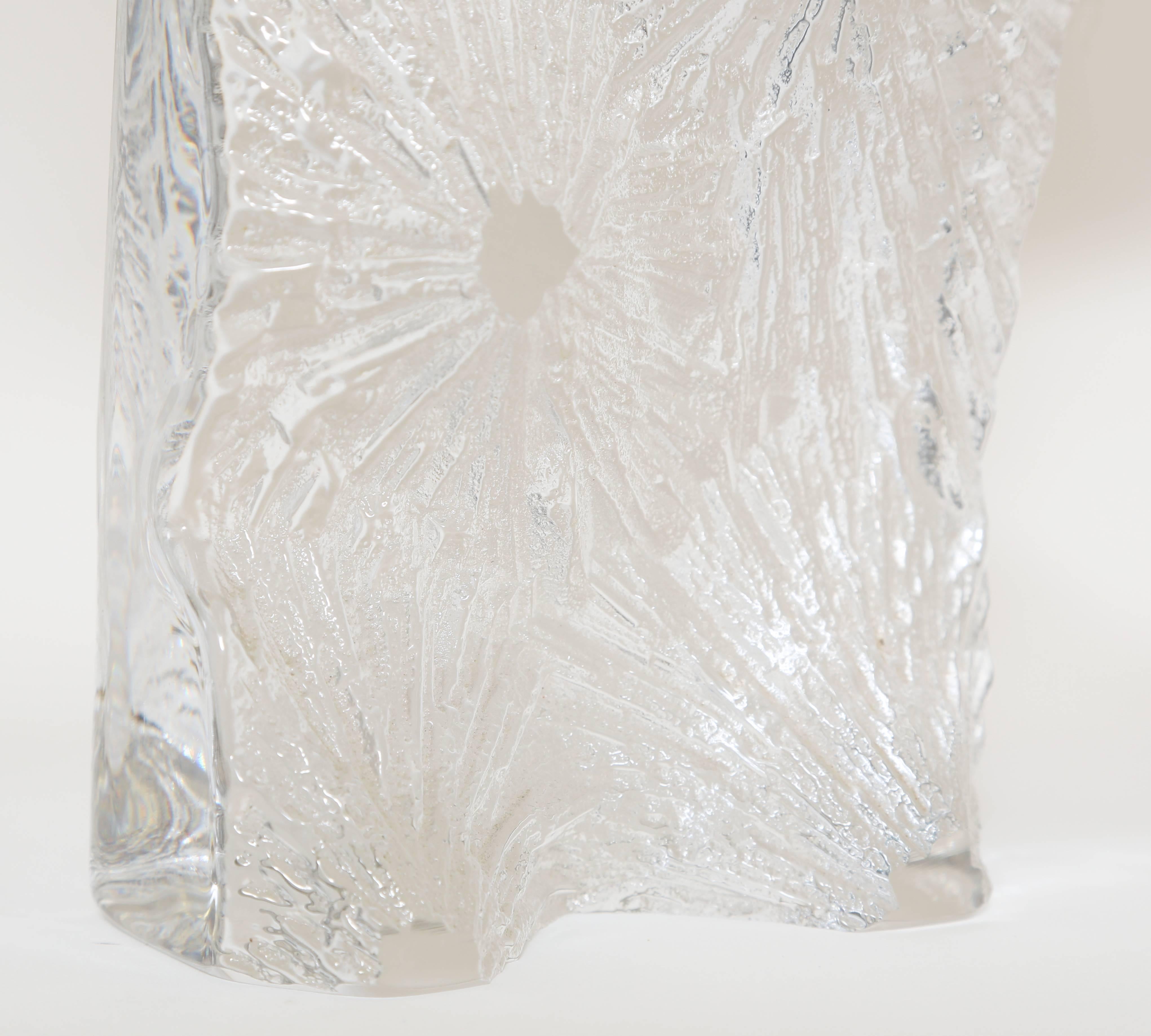 Daum Nancy Crystal Snowflake Lamps For Sale 1