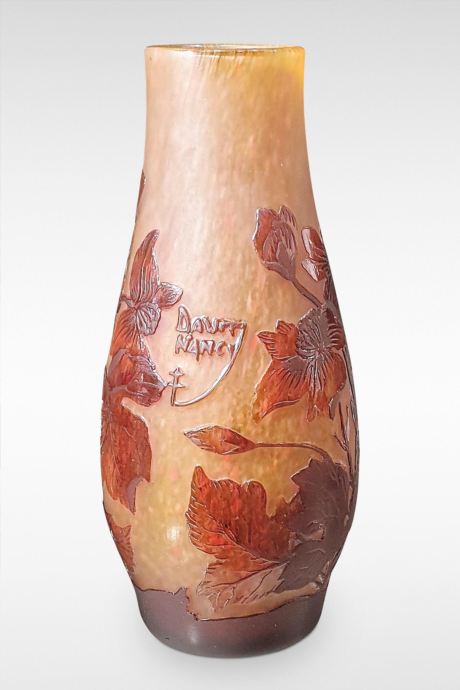 Daum Nancy Dahlias vase

Signed, circa 1895-1900.