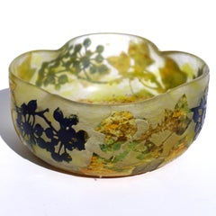 Daum Nancy Enameled Blueberry Bowl