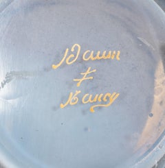 Vase à deux poignées « Paysage hollandais » en verre émaillé et opalescent de Daum Nancy